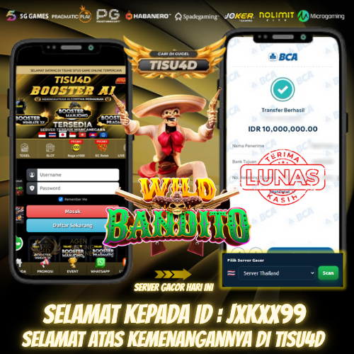 KEMENANGAN DI WILD BANDITO HARI INI TEMBUS 10 JUTA