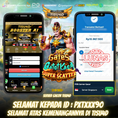 KEMENANGAN DI GATOT KACA SUPER SCATTER HARI INI TEMBUS 10 JUTA BOSKU