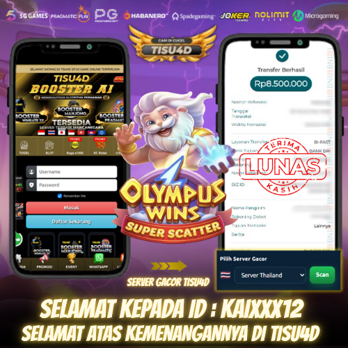 OLYMPUS WINS KASIH JP HARI INI DI TISU4D 8 JUTA BOSKU