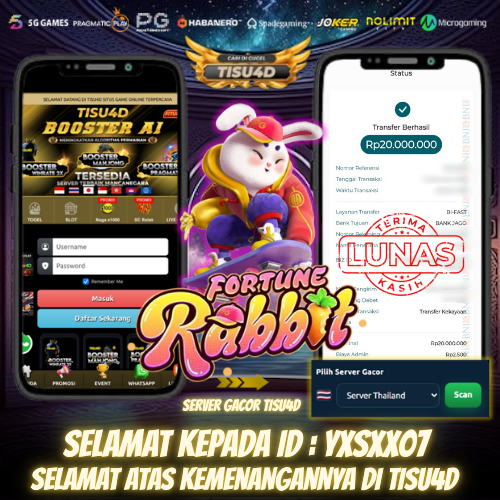 FORTUNE RABBIT KASIH JP HINGGA 20 JUTA DI TISU4D
