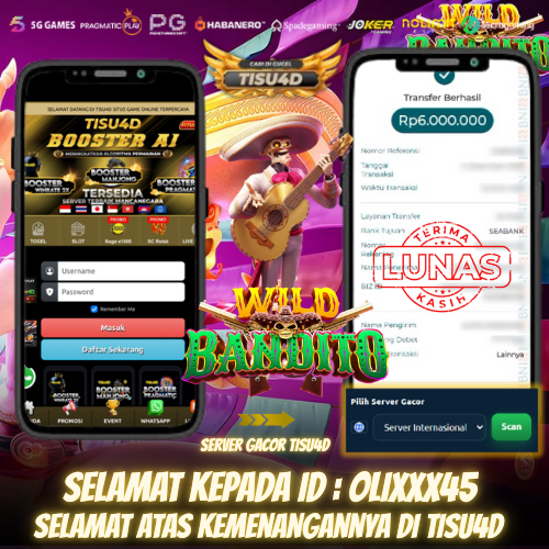 WILD BANDITO HARI INI GACOR BOSKU KASIH JP 6 JUTA DI TISU4D