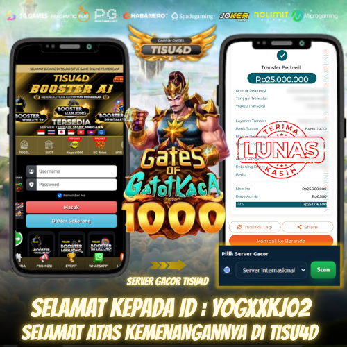 GATOT KACA 1000 KASIH JP HARI INI HINGGA 25 JUTA DI TISU4D BOSKU
