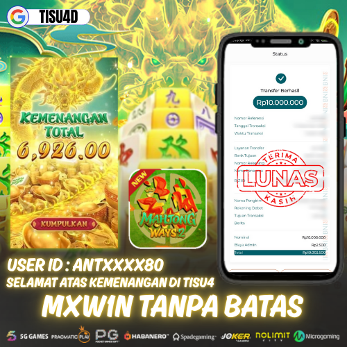 KEMENANGAN DI MAHJONG SUPER SCATTER HARI INI BOSKU 10 JUTA LUNAS  !!