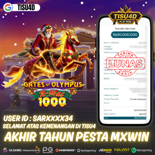 KEMENANGAN HARI INI DI GAME XMAS 1000 BOSKU