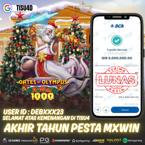 Akhir tahun pesta mxwin di tisu4d  5 juta dari si kakek