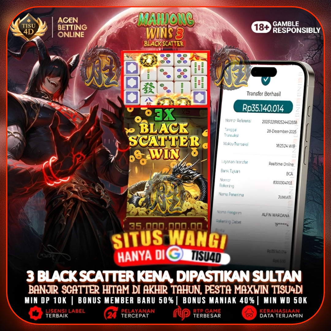 3 SCATTER HITAM PECAH AUTO JADI SULTAN