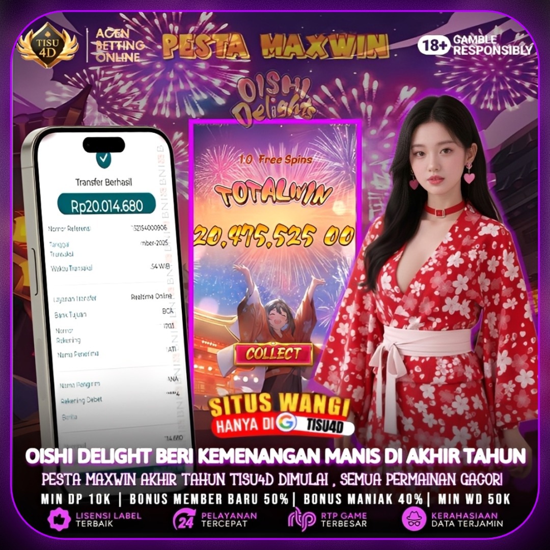 OISHI DELIGHT KASIH JP HARI INI DI TISU4D 20 JUTA BOSKU