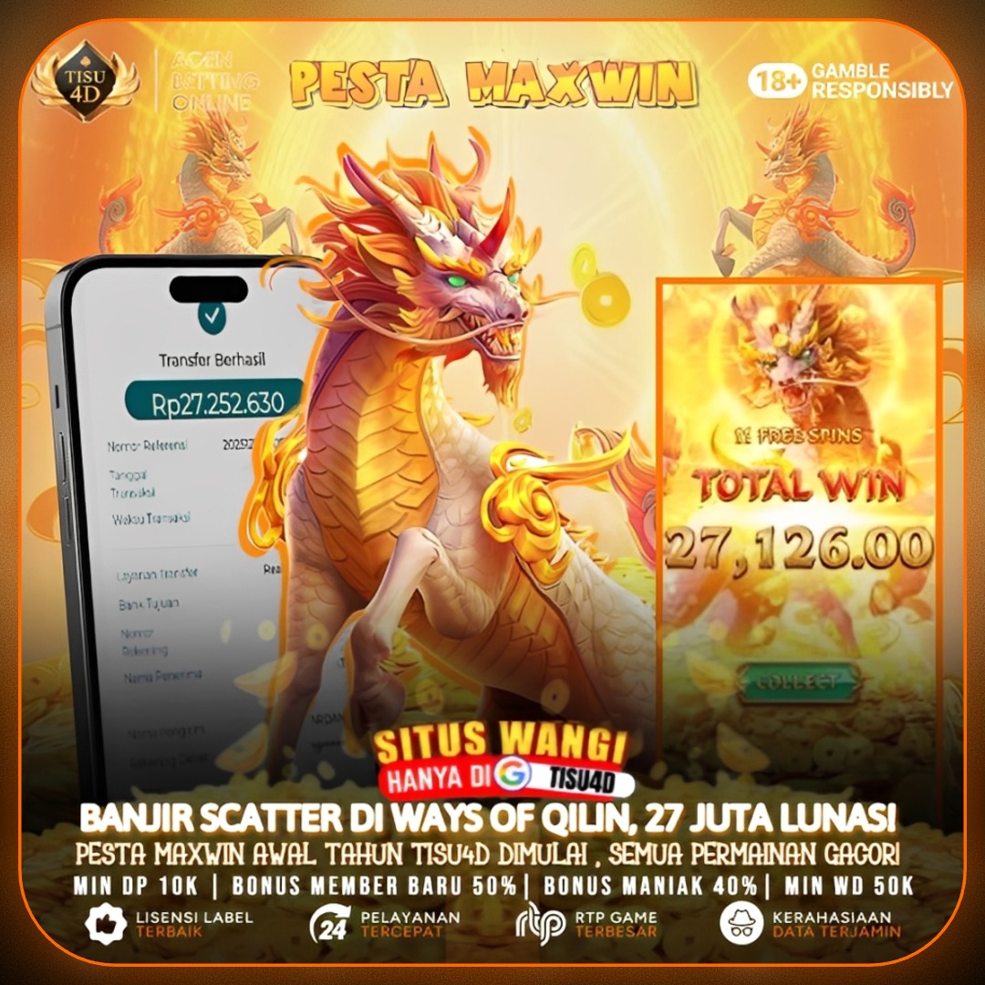 QILIN WAYS KASIH JP HARI INI DI TISU4D 27 JUTA