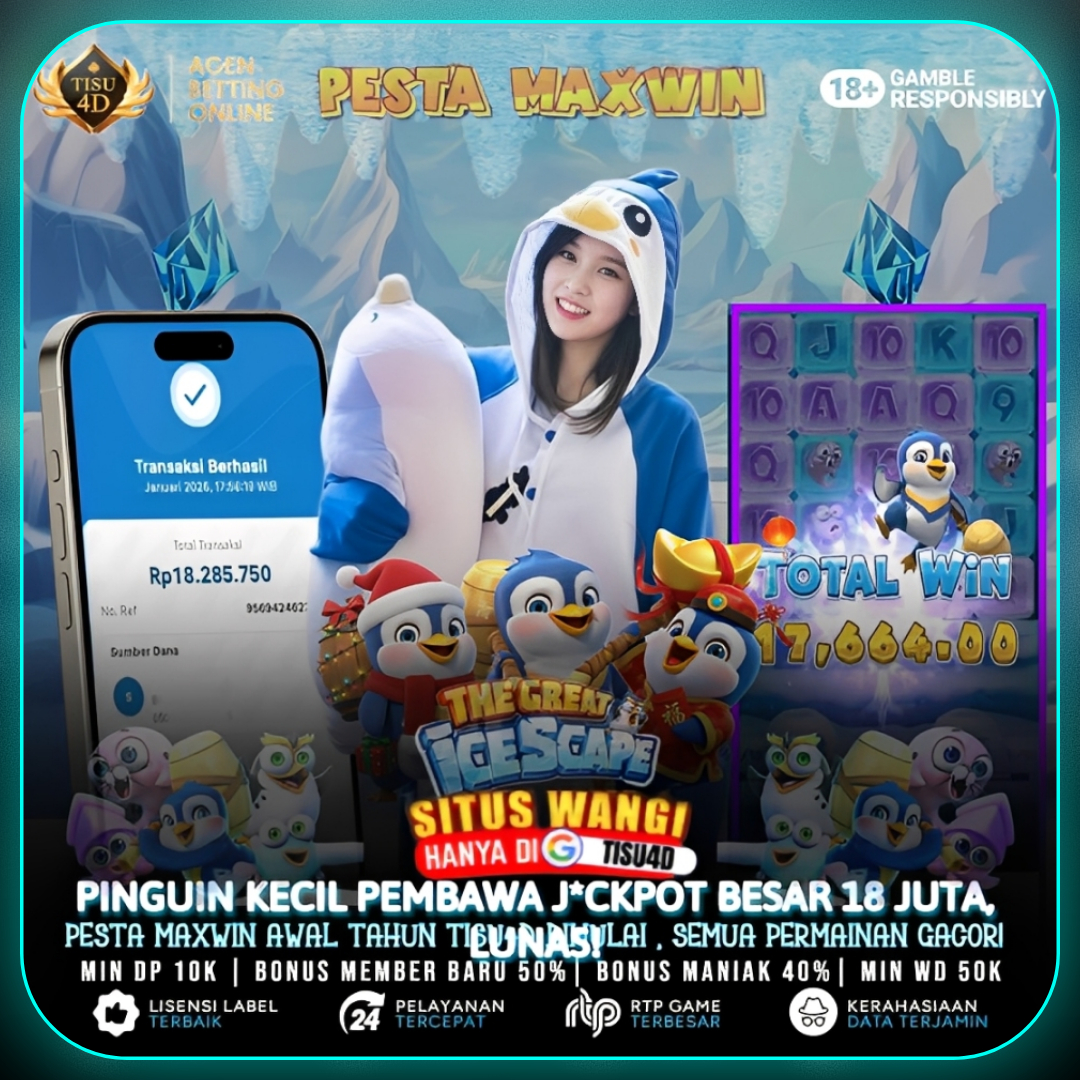 PINGUIN KECIL PEMBAWA JACPOT DI TISU4D KASIH JP HINGGA 18 JUTA BOSKU