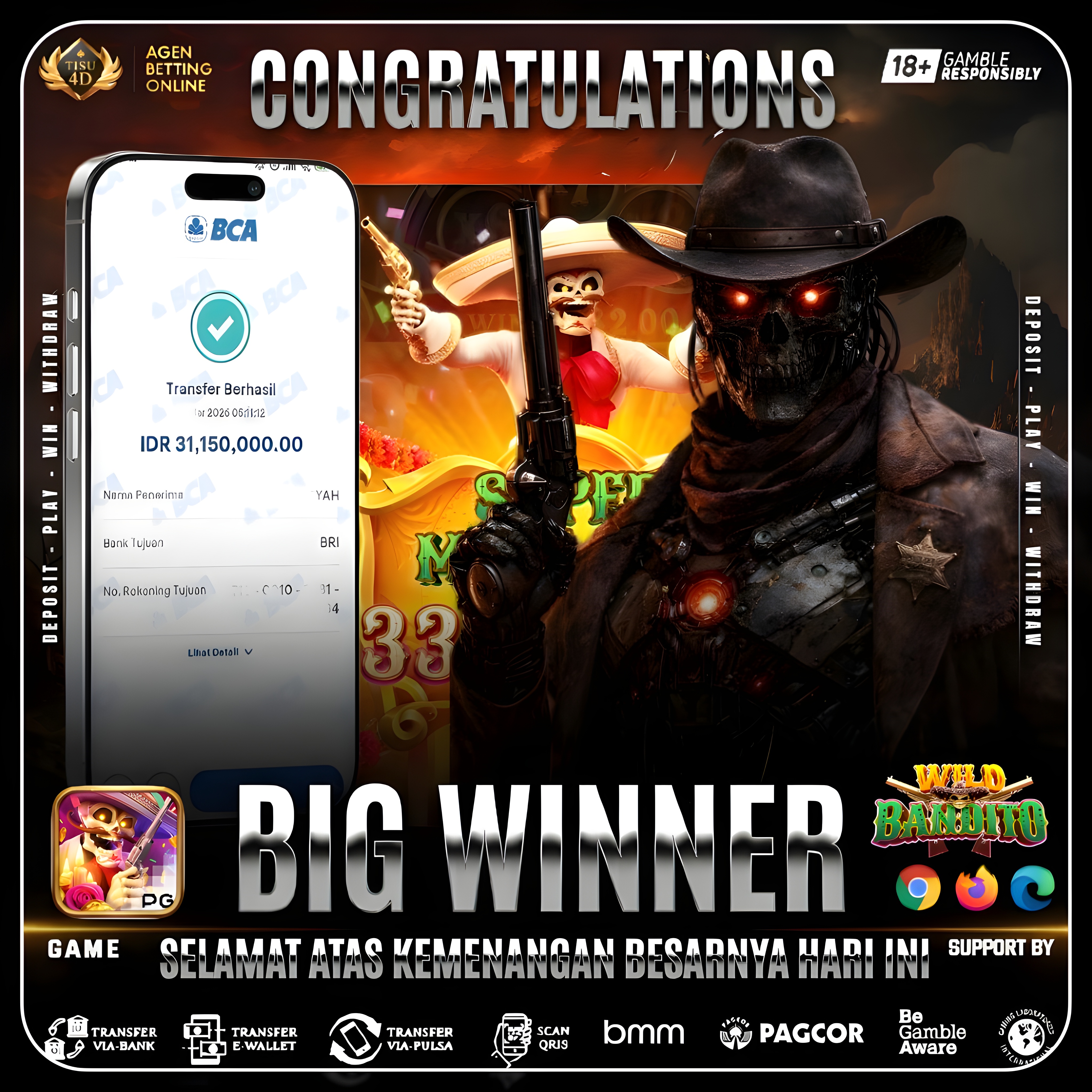 WILD BANDITO SEDANG MENGGILA KASIH MAXWIN TERUS