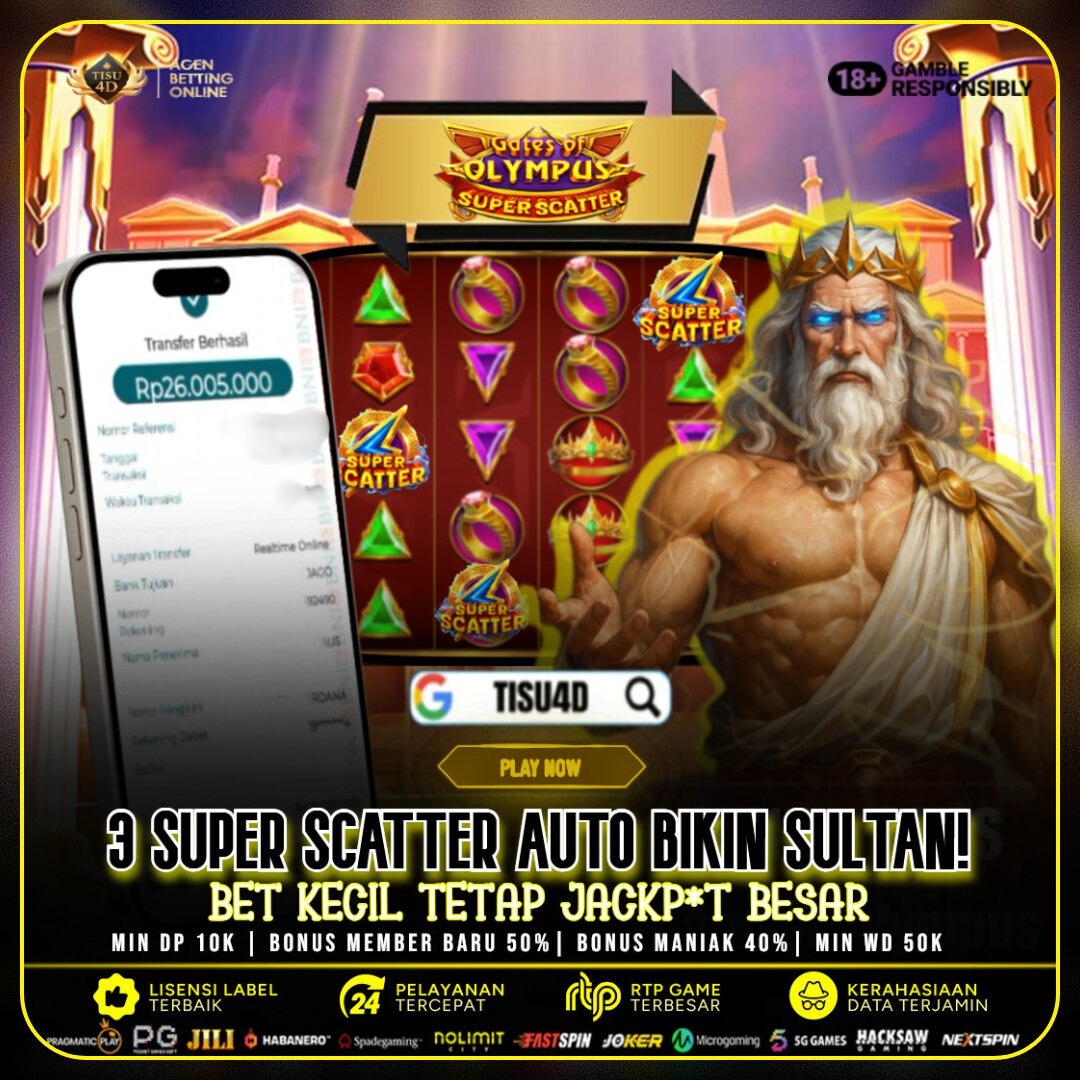 3 SUPER SCATER ZEUS KASIH JP BESAR PAGI INI
