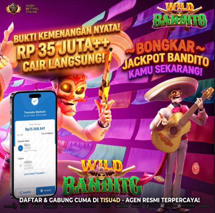 WILD BANDITO PECAAAH !!! BERIKAN KEMENANGAN HINGGA 35JUTA. LUNAS!