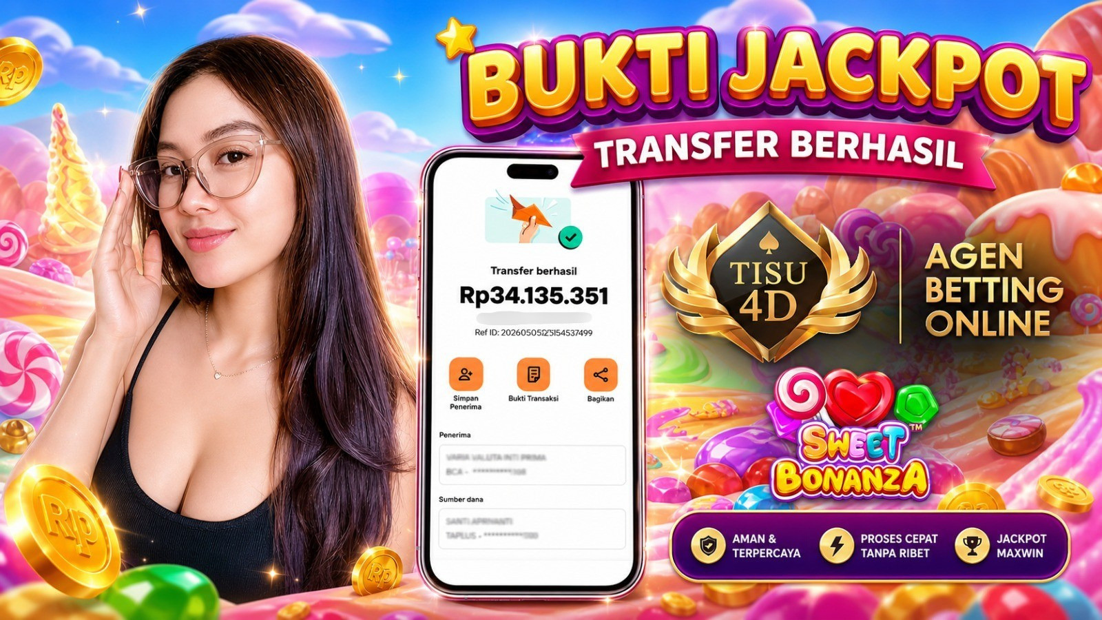 SWEET BONANZA KASIH JP HARI INI DI TISU4D