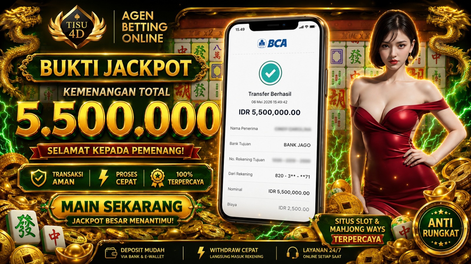 JACKPOT LAGI BOSKU !!!