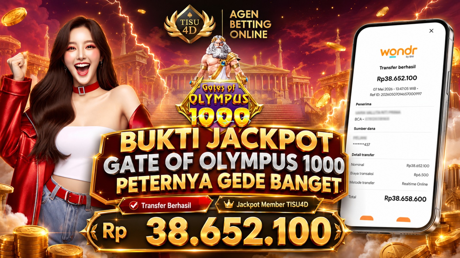 "Bukan sembarang petir, ini sambaran x1000 yang bikin saldo auto-meluap! ⚡️💎