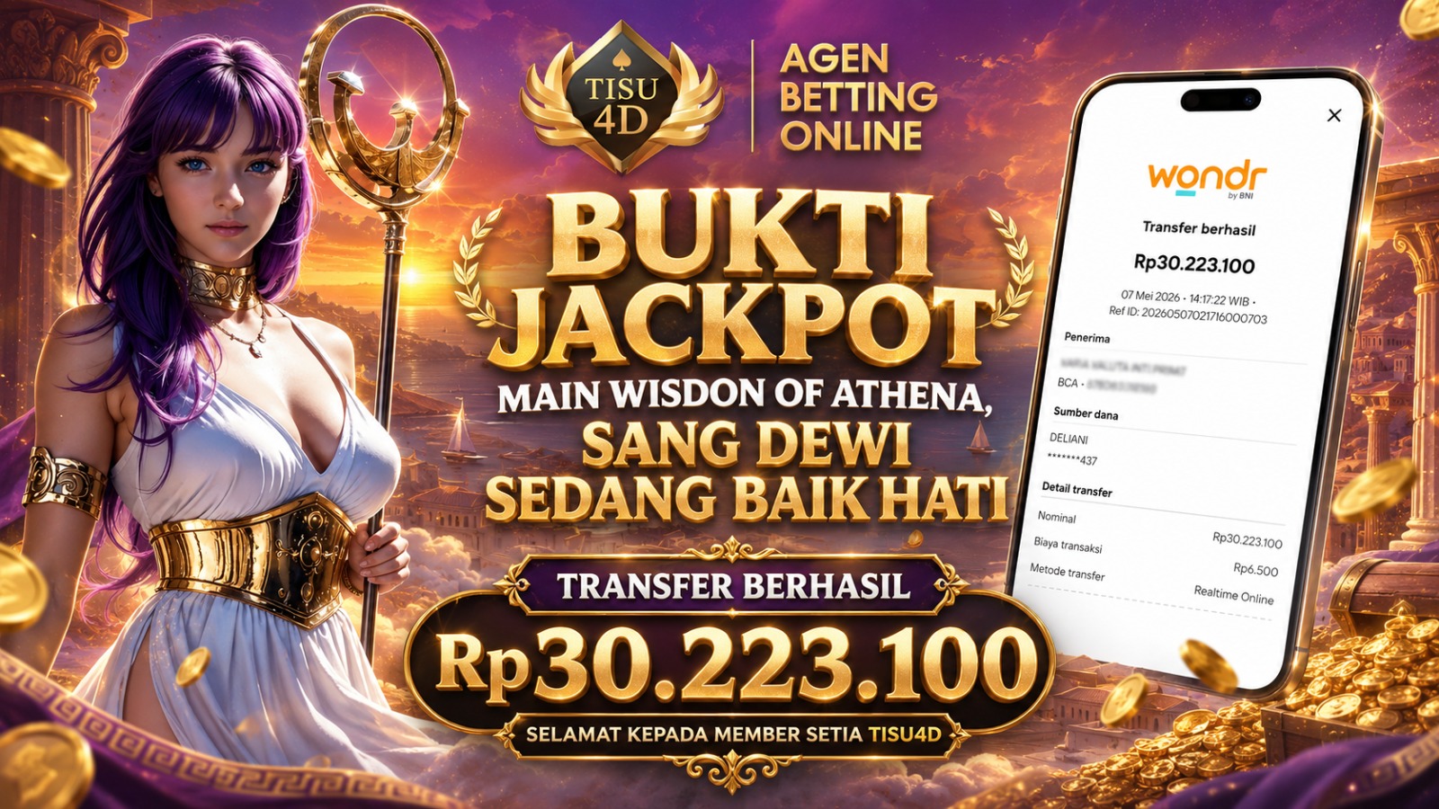 MAIN DI TISU4D MUDAH MENANG !!