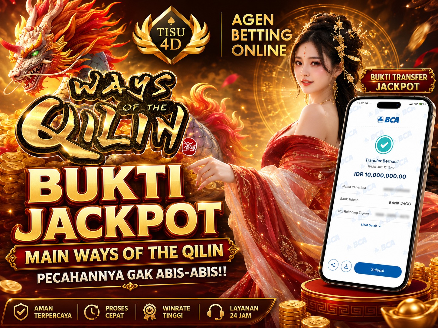 WAYS OF THE QILIN 🔥 JACKPOT BESAR SETIAP HARI 🔥