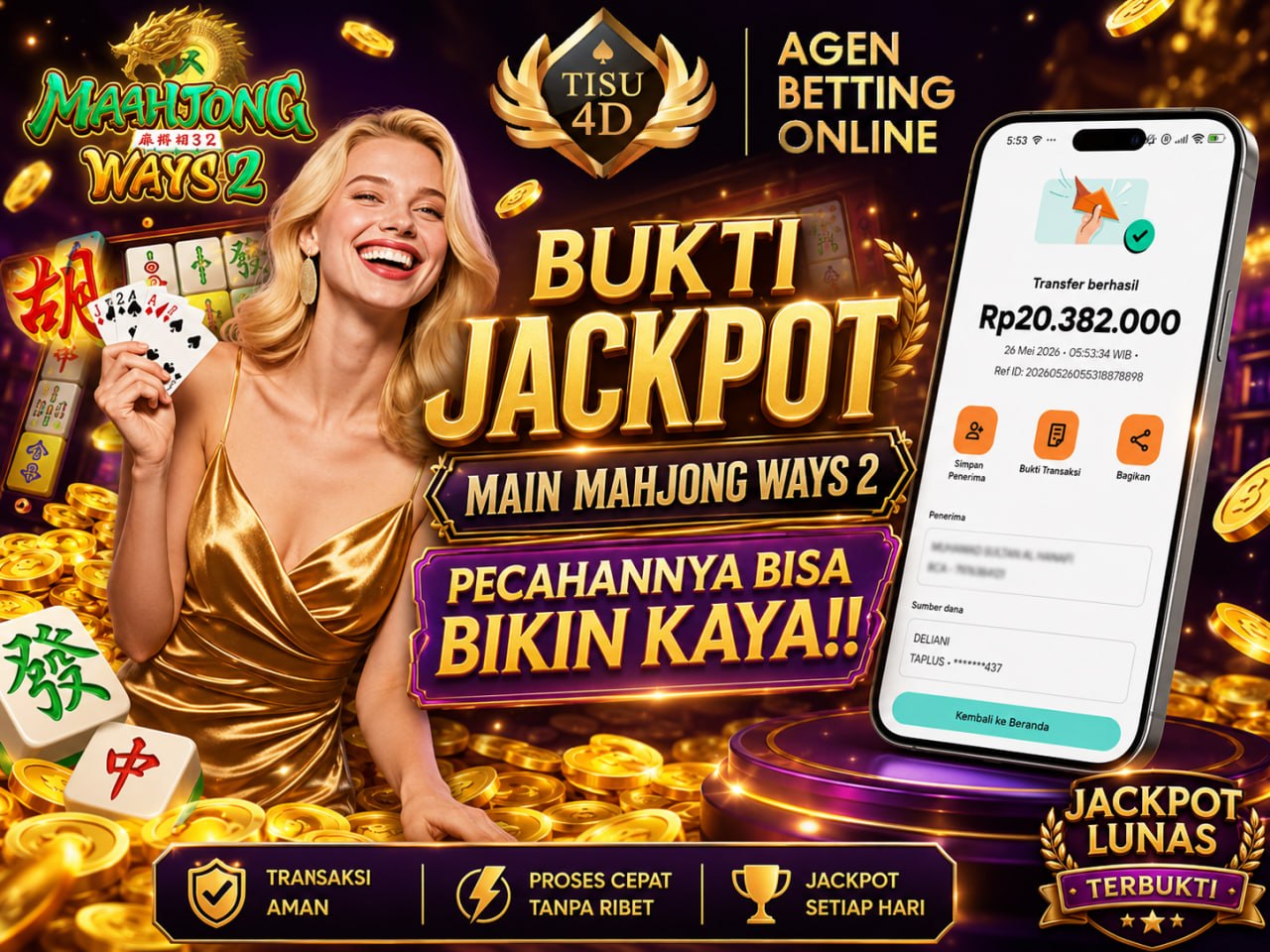 BUKTI JACKPOT TERBESAR HARI INI 🎉