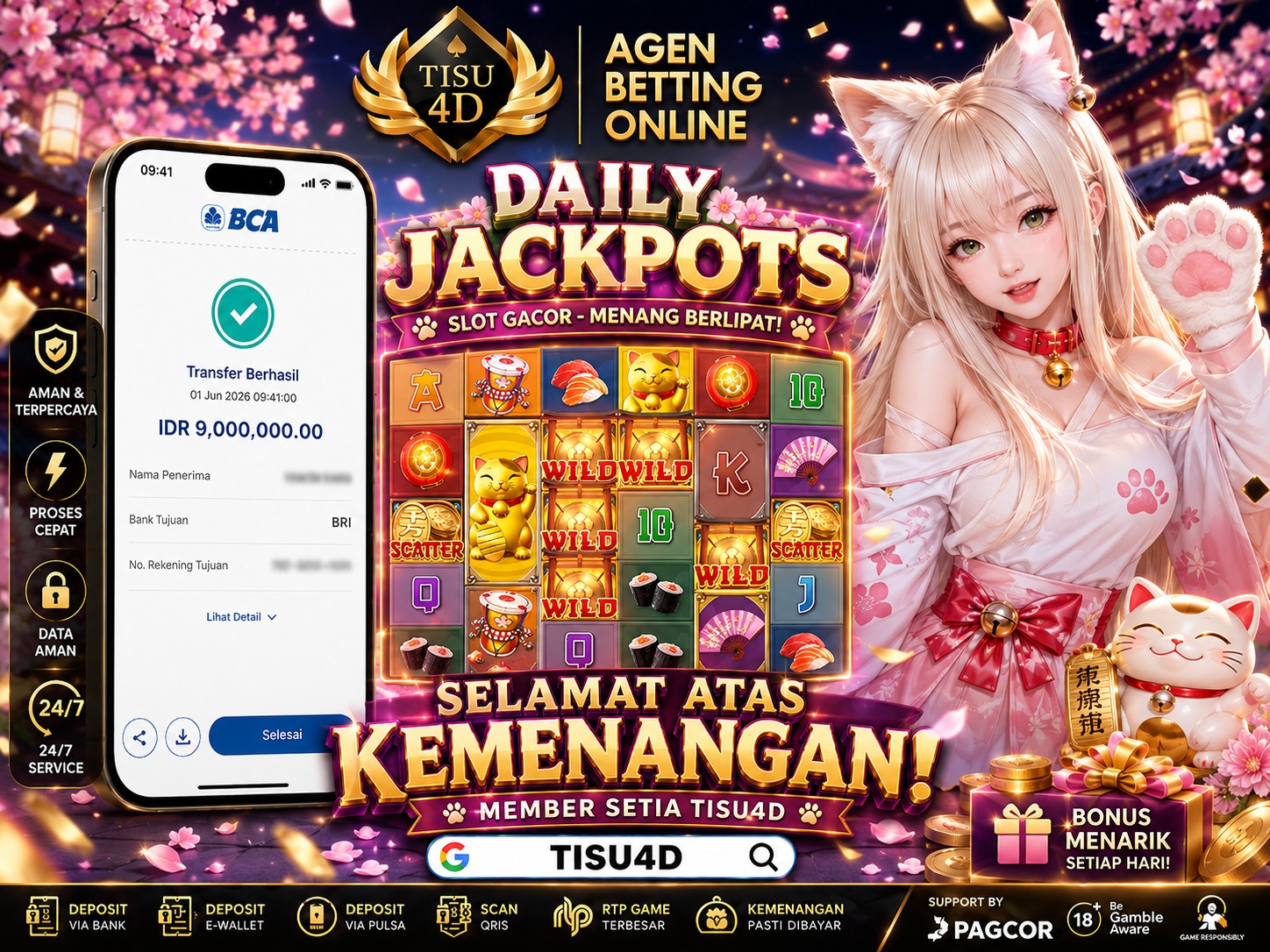 selamat atas kemenangan nya member setia TISU4D🥰🥰