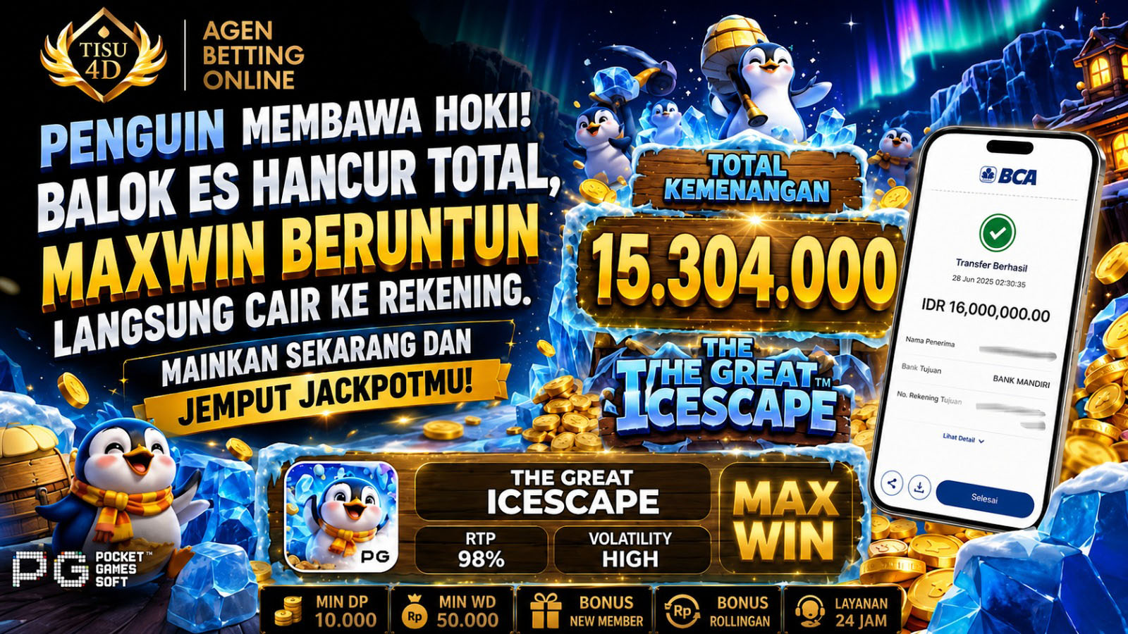 The Great Icescape Pembawa Hoki, Maxwin Beruntun!