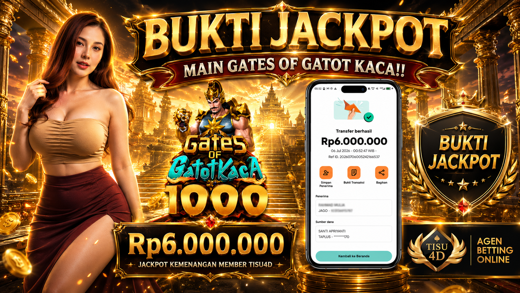 SIAP JADI PEMENANG BERIKUTNYA? Main Sekarang, Rasakan Sensasinya hanya di TISU4D 🏆 Bonus menarik ⚡️ Proses cepat