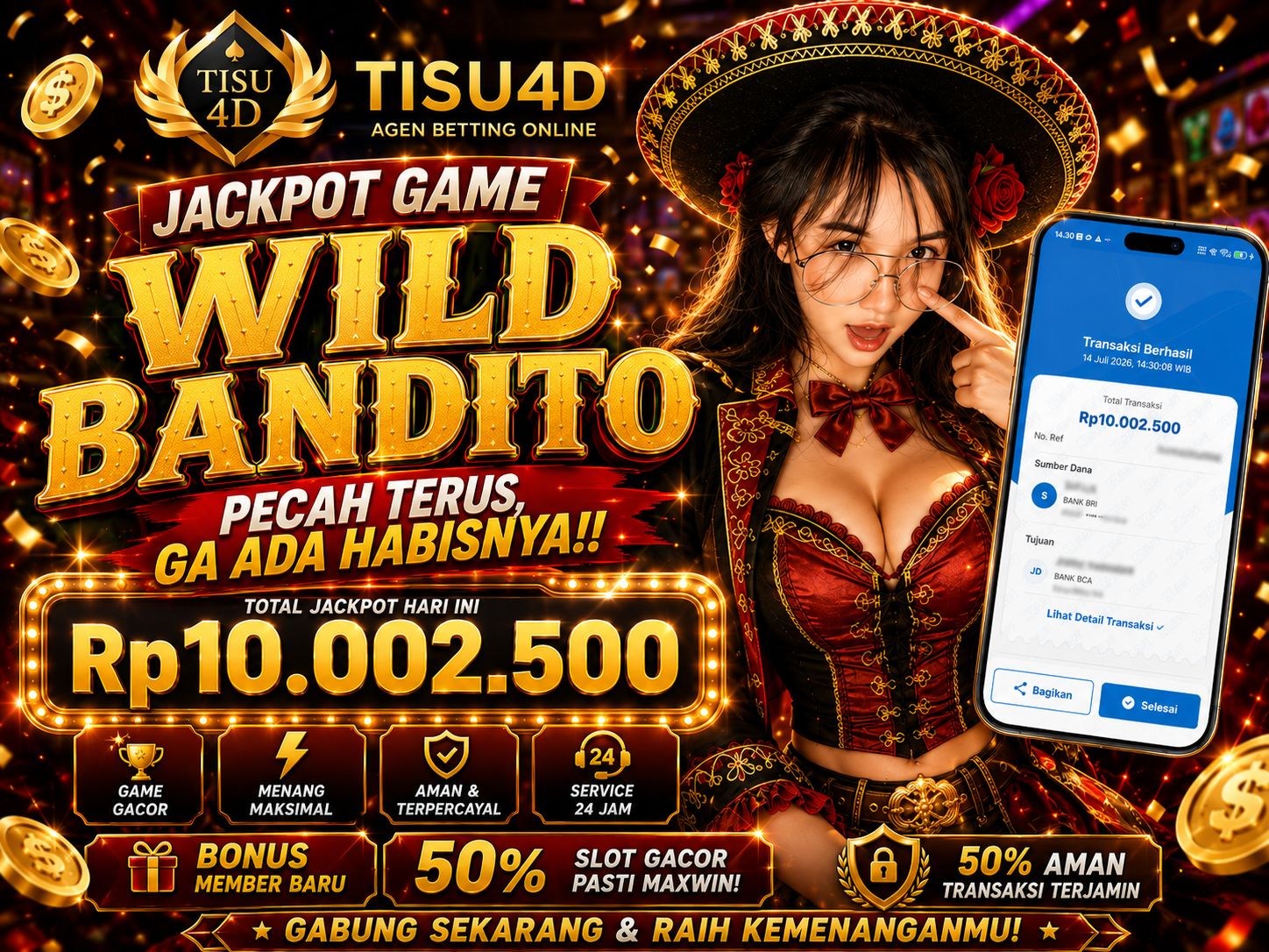 "SENSASI WILD BANDITO: SEKALI TEMBAK, JACKPOT MELEDAK!! 🤠💥