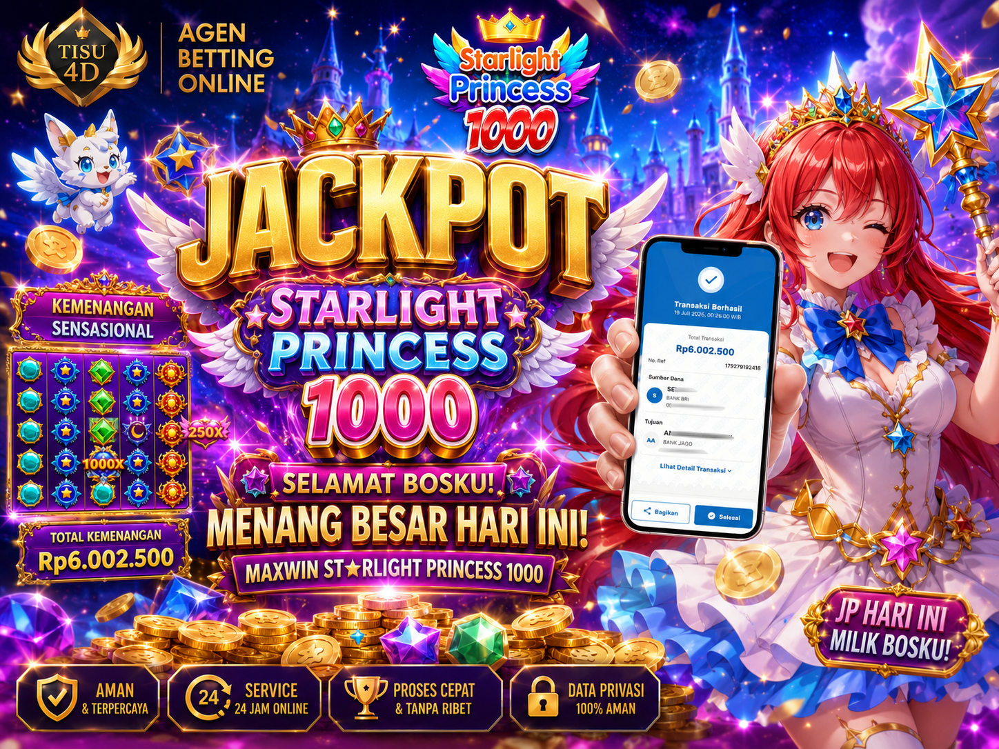 MAXWIN PECAH LAGI! 💥 Starlight Princess 1000 Membawa Berkah!