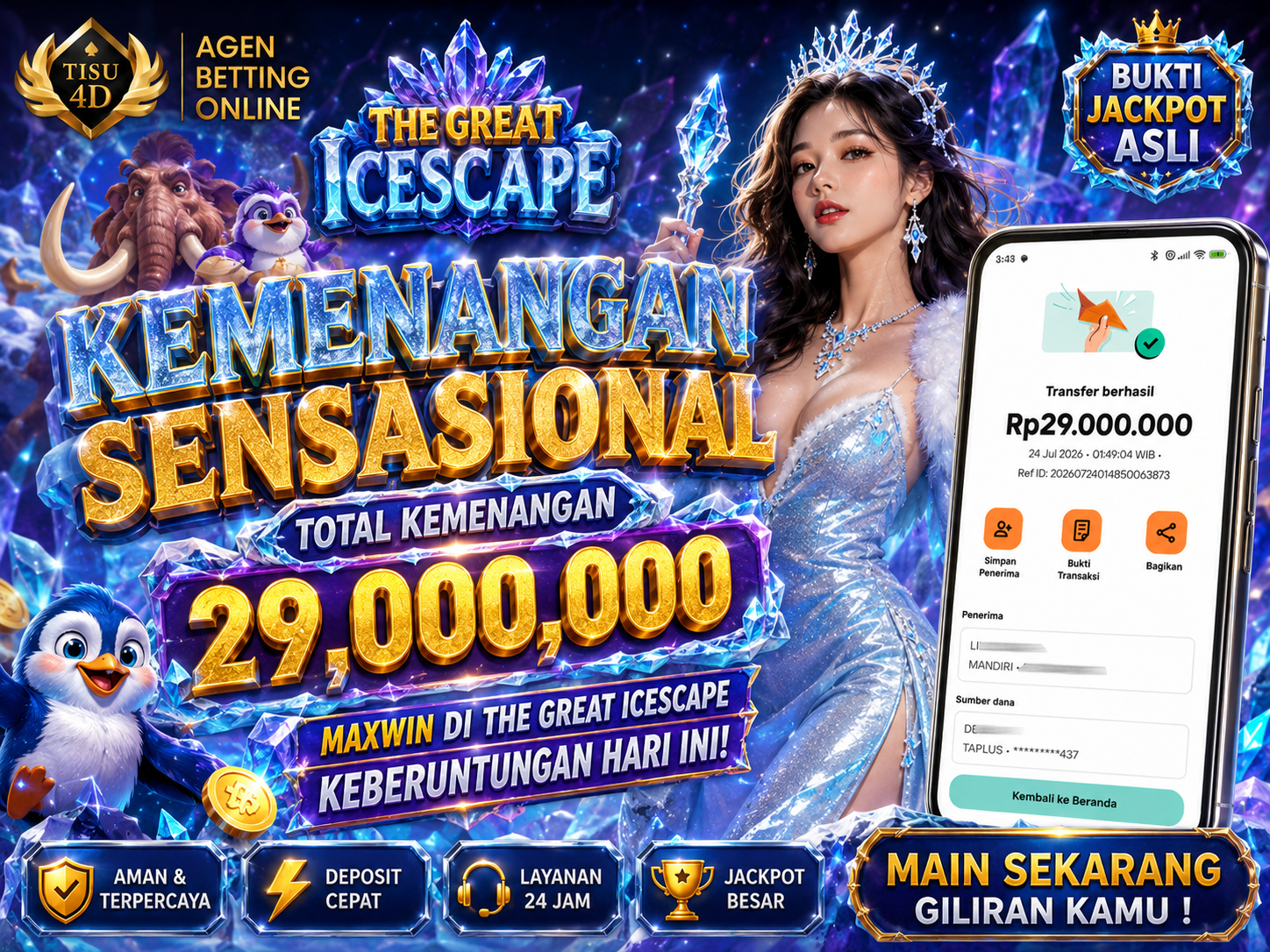 MAKIN DINGIN MAKIN PANAS: SENSASI MAXWIN RP 29 JUTA DI ICE SCAPE!