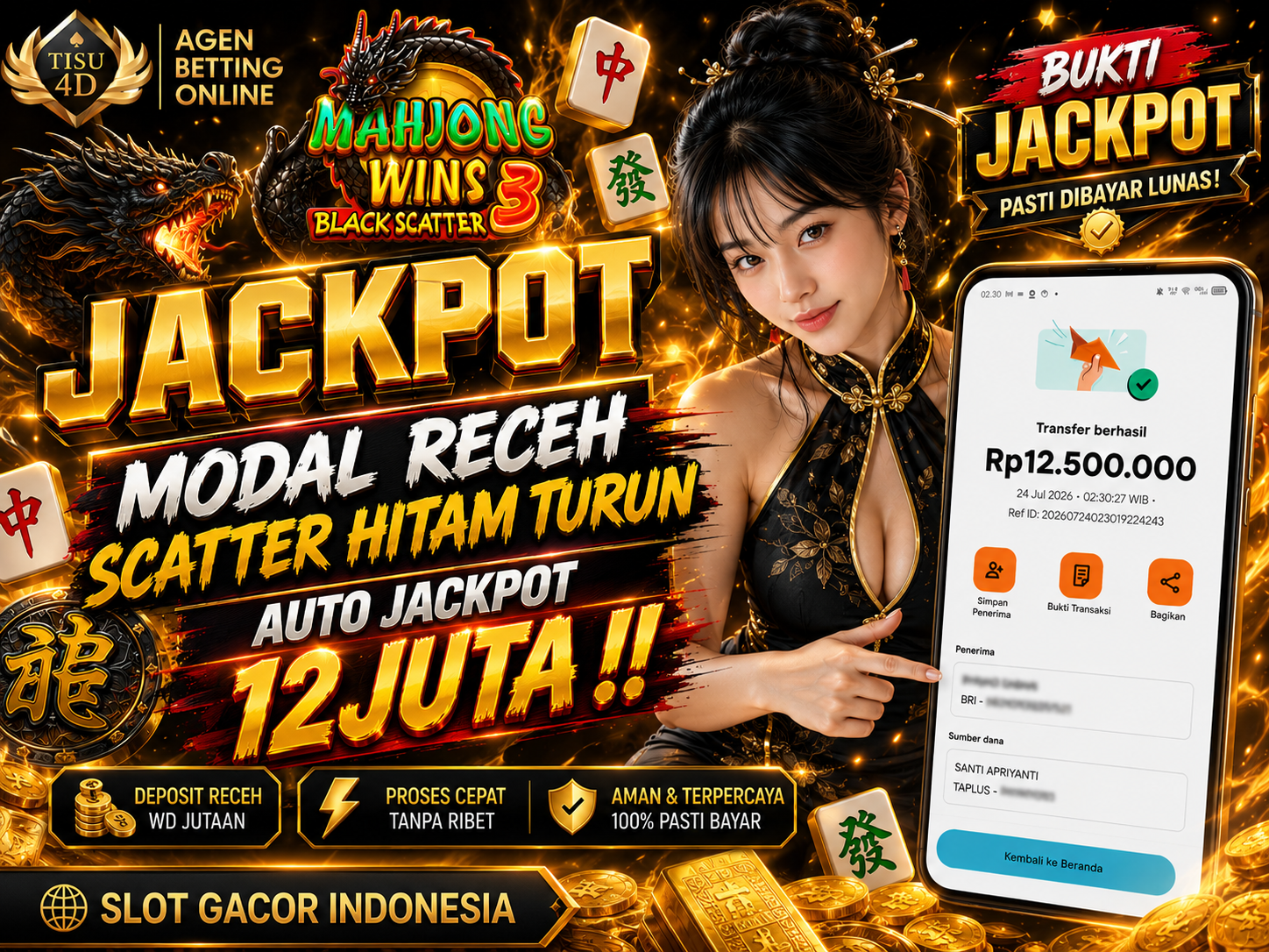 JACKPOT MODAL RECEH! SCATTER HITAM MUNCUL, CUAN LANGSUNG MELIMPAH! Auto Jackpot Hingga Puluhan Juta! 💰