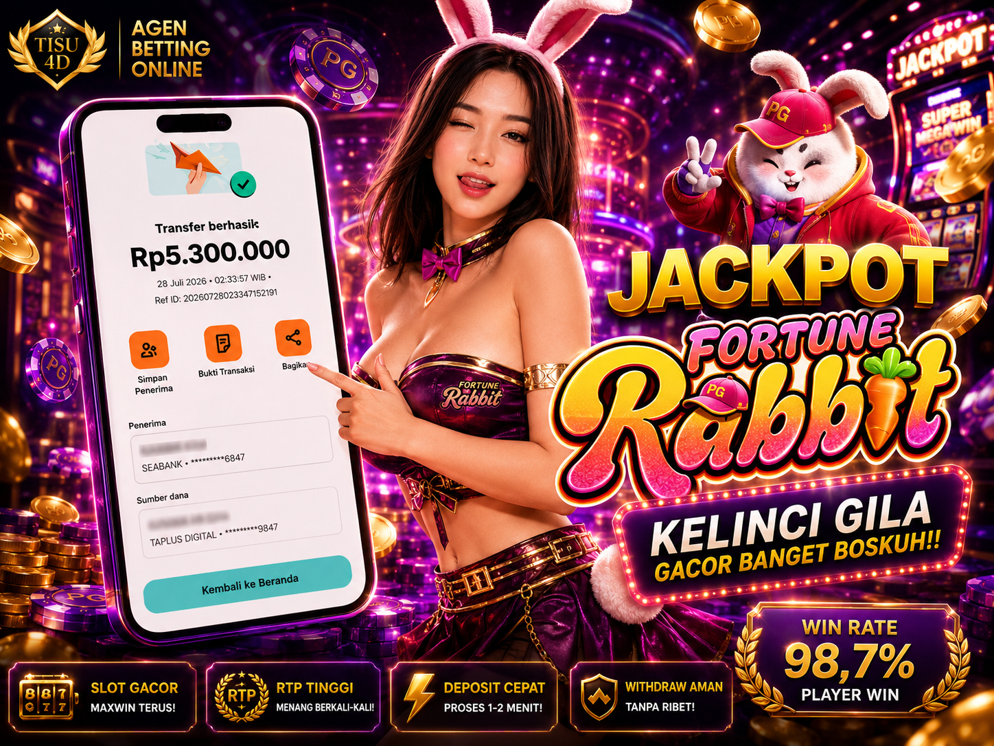🎰 Main Seru, Peluang Besar! Rasakan sensasi permainan favoritmu dengan proses cepat, aman, dan mudah.