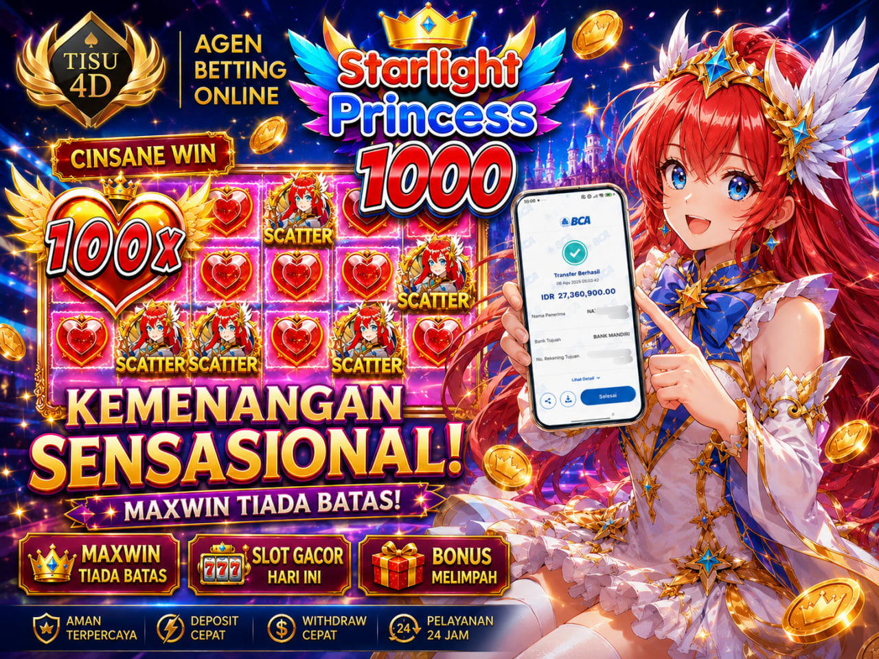 ✨ SENSASIONAL! PRINCESS 1000 TURUN TANGAN, MAXWIN TIADA BATAS! ✨