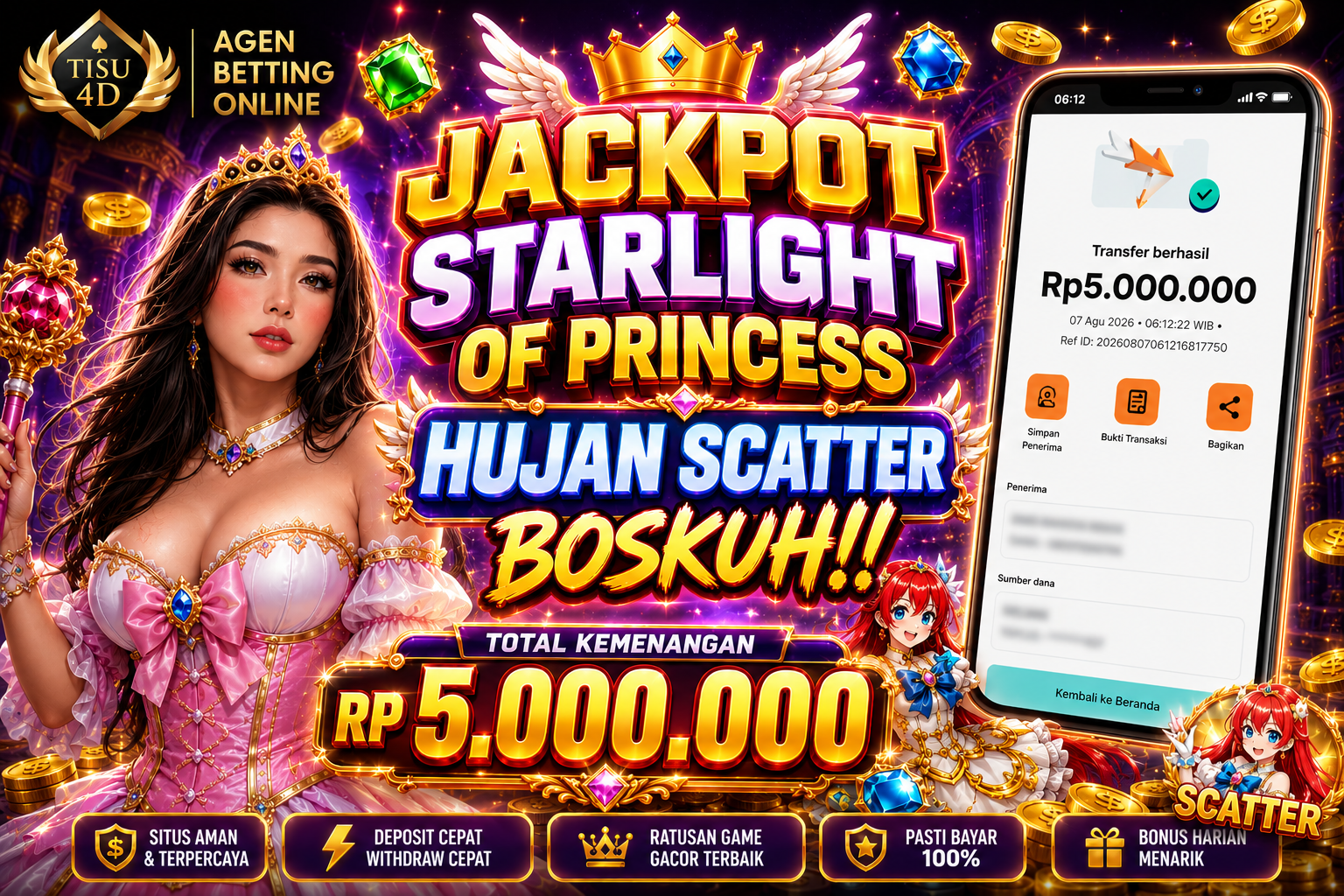💸 WD BESAR HARI INI! 💸 TOTAL KEMENANGAN Rp 5.000.000  🔥 Main sekarang, rasakan sensasi Scatter yang gampang muncul! 🎰 Jackpot melimpah, cuan tanpa henti! ⚡ Deposit Instan • Withdraw Kilat 🛡️ Situ