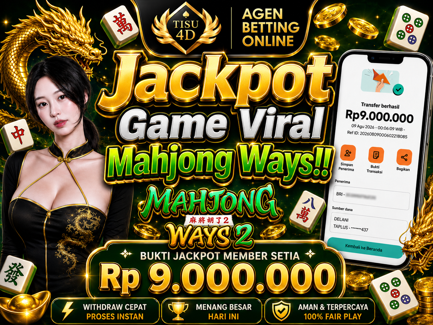 MAHJONG WAYS 2 SENSASI MAHJONG PALING SERU!  ✨ GAME FAVORIT • VISUAL PREMIUM • AKSI NONSTOP  🀄 MAHJONG WAYS 2 🐉 NUANSA NAGA EMAS 💎 DESAIN ELEGAN & MEWAH ⚡ MAIN PRAKTIS & MUDAH DINIKMATI  BUKTIKAN K