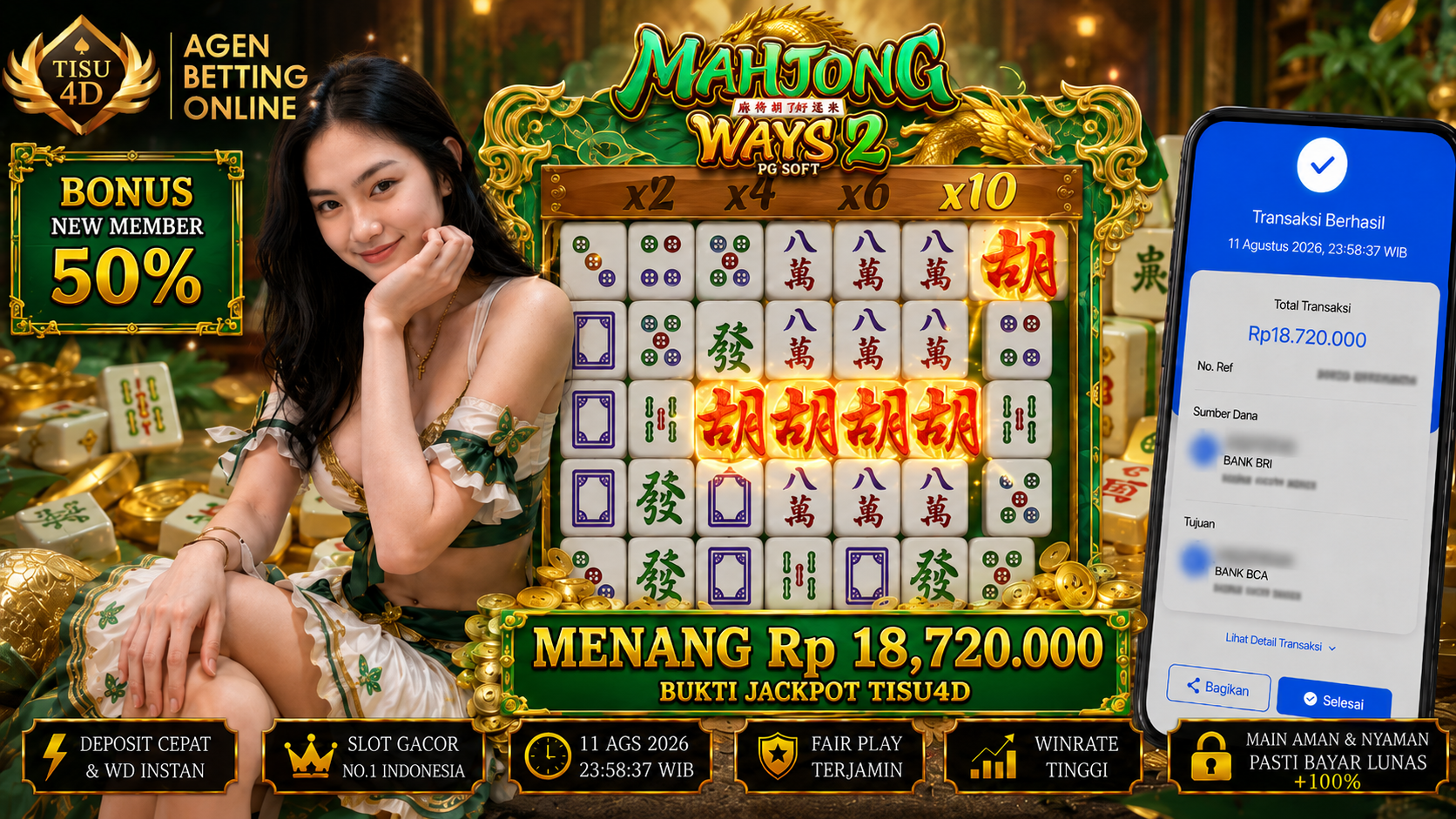 MAHJONG WAYS 2 SENSASI MAHJONG PALING SERU!  ✨ GAME FAVORIT • VISUAL PREMIUM • AKSI NONSTOP  🀄 MAHJONG WAYS 2 🐉 NUANSA NAGA EMAS 💎 DESAIN ELEGAN & MEWAH ⚡ MAIN PRAKTIS & MUDAH DINIKMATI  BUKTIKAN K