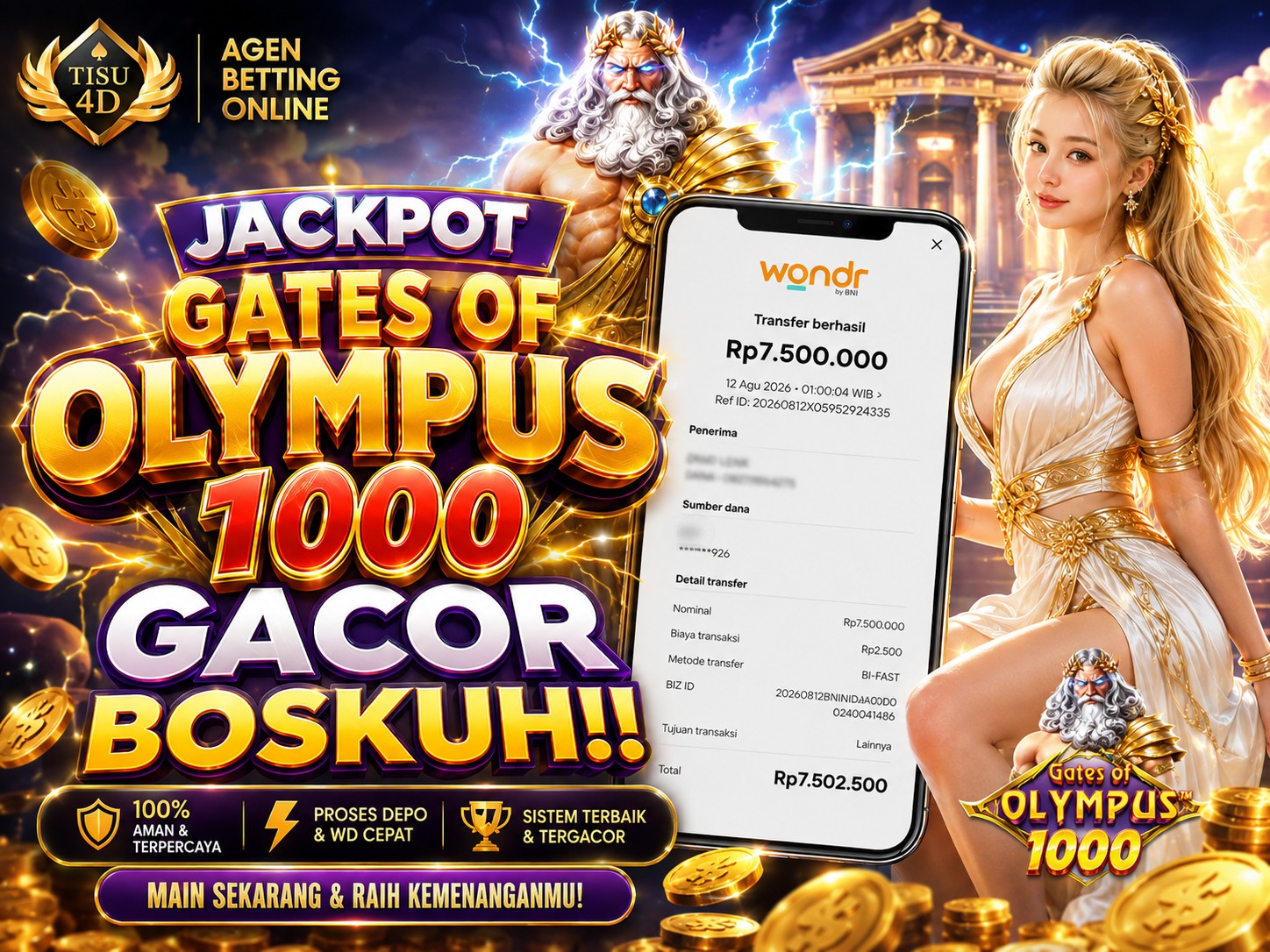 🔥 JACKPOT GATES OF OLYMPUS 1000! 🔥 Saatnya naik ke puncak kemenangan! ⚡🏆 GACOR BOSKU, JACKPOT BESAR MENANTI! 💰💰  ✨ Main seru, nikmati sensasi permainan, dan buktikan keberuntunganmu hari ini! 🚀