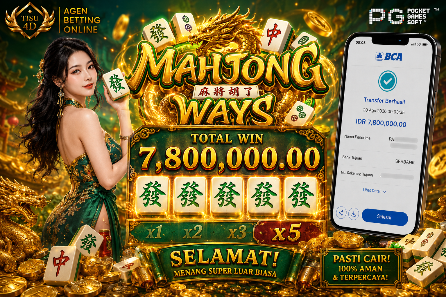 🐉 MAHJONG WAYS: SEKALI SPIN, LANGSUNG CAIR RP 7,8 JUTA!