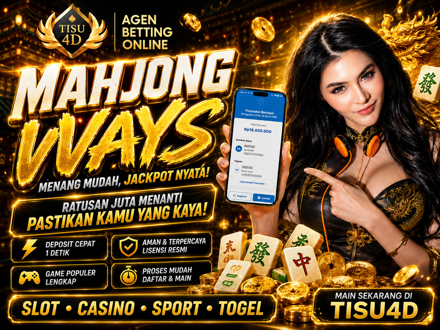 🔥 MENANG BESAR DI MAHJONG WAYS! 🔥 Sekali spin, kejutan datang! 🎉