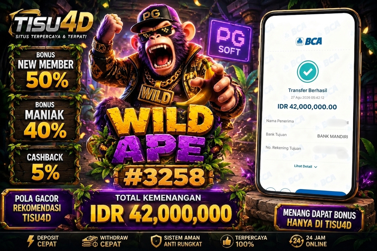 WILD APE: Amukan Monyet Gacor, Cair Kilat Raksasa IDR 42.000.000!