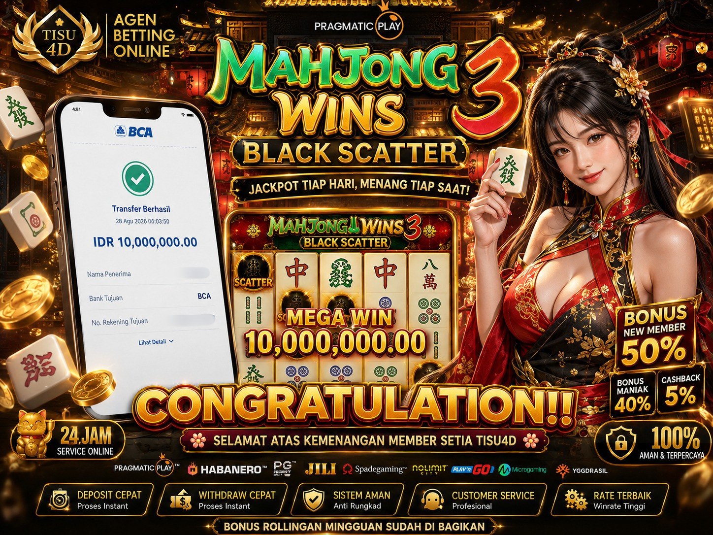 🀄 MAHJONG WINS 3 PECAH LAGI! WD 10 JUTA RUPIAH CAIR INSTAN!