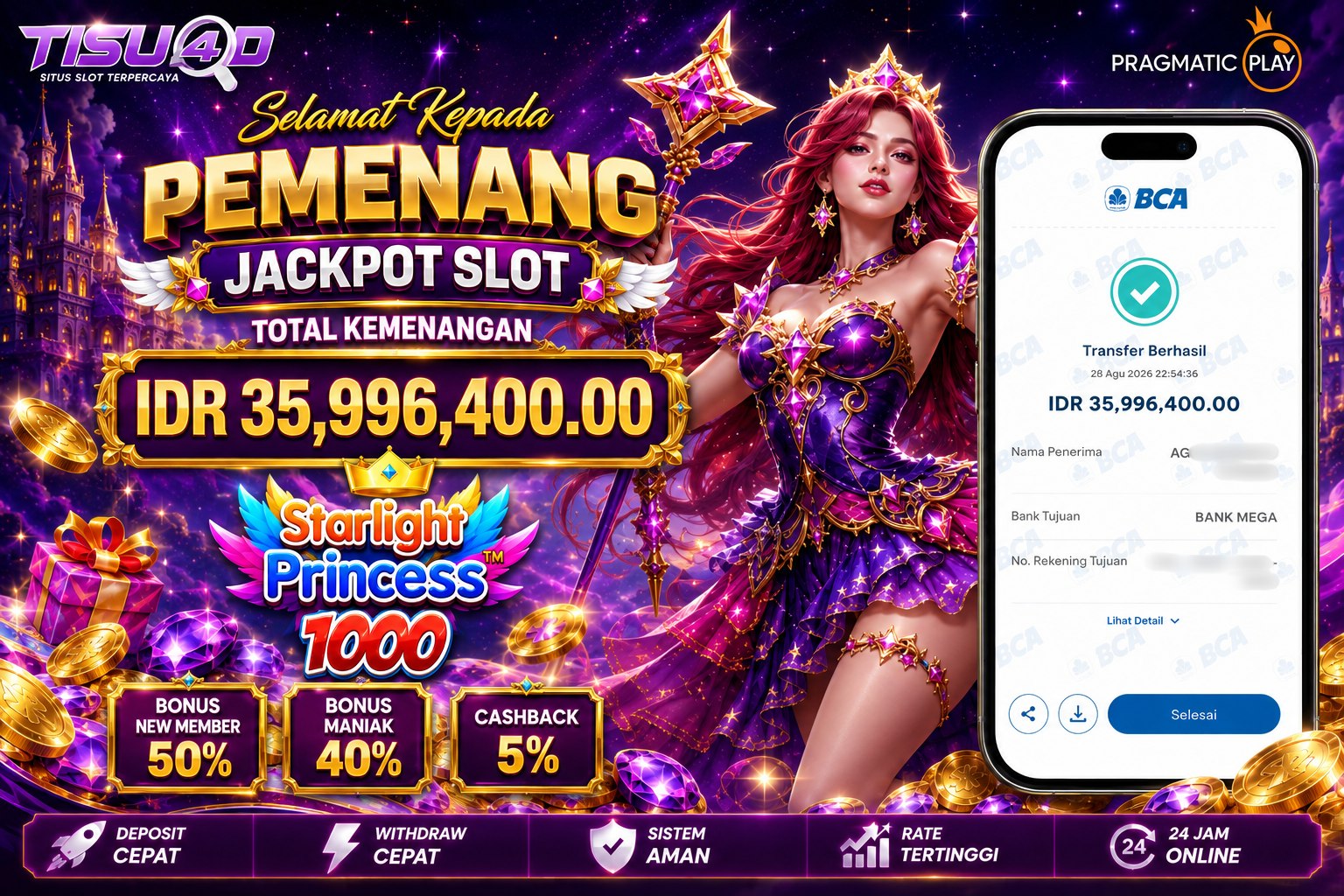 👑✨ TONGKAT SIHIR SANG PUTRI MEMBAWA KEBERUNTUNGAN! TOTAL WD IDR 35.996.400 CAIR!