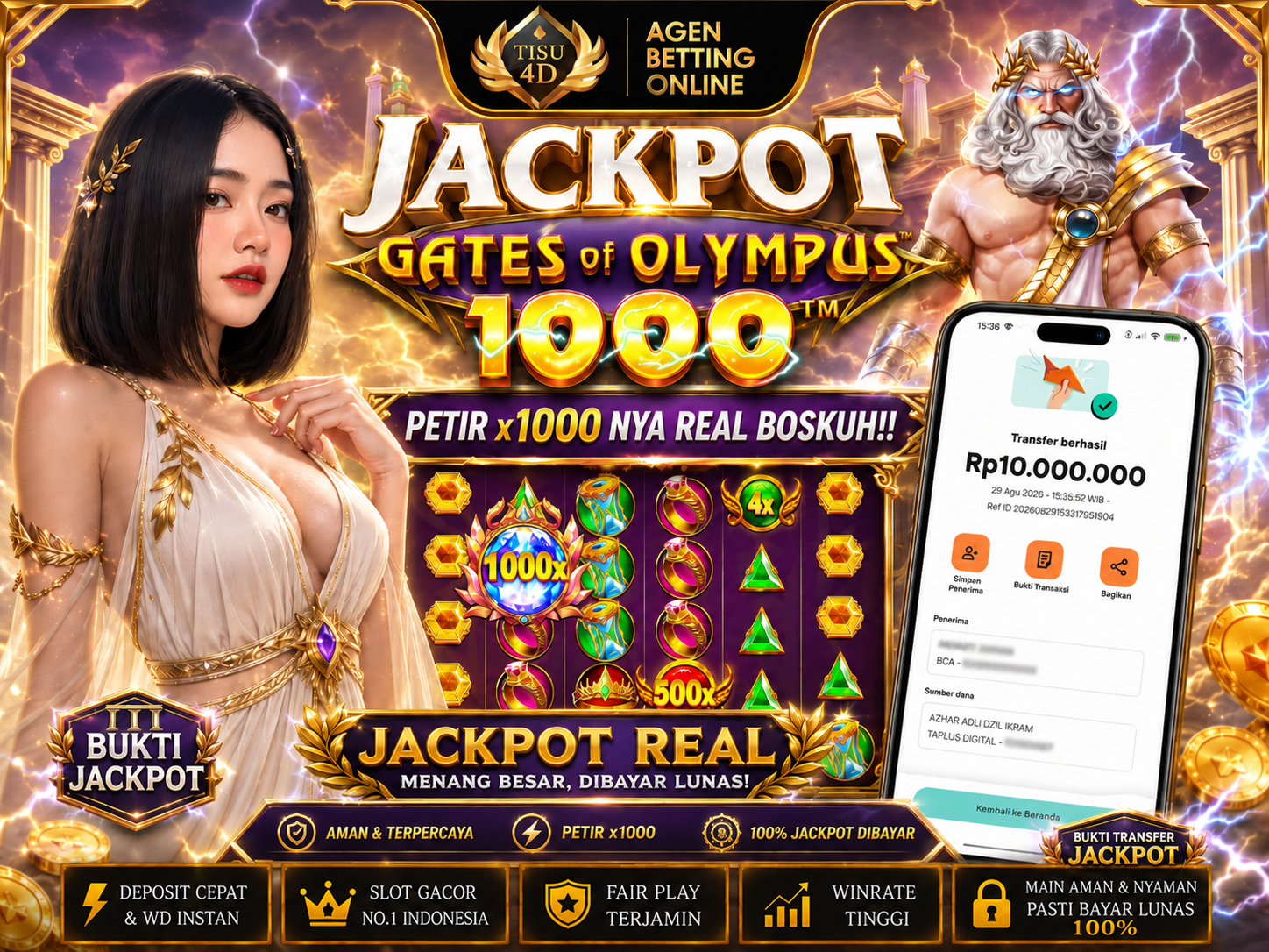 🔥 JACKPOT REAL LAGI MENGAMUK! 🔥 ⚡ PETIR x1000, JACKPOT SIAP MELEDAK! ⚡ 💰 MENANG BESAR, MOMEN HOKI MAKIN BERKILAU! 💰 🏆 BUKTI JACKPOT TERPANAS HARI INI — SIAP JADI PEMENANG BERIKUTNYA?