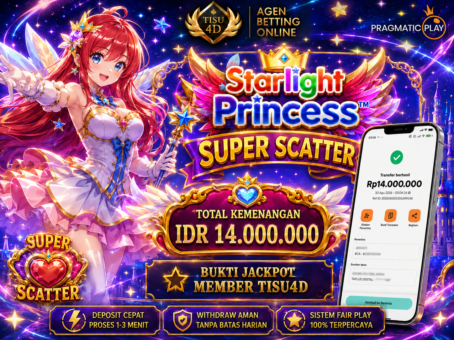 👑 SUPER SCATTER MEMBAWA BERKAH! JACKPOT KILAT HANYA DI TISU4D!