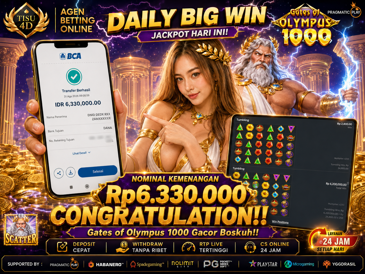 ⚡🏛️ PETIR KAKEK ZEUS MEMBAWA BERKAH! TOTAL WD IDR 6.330.000 LANGSUNG CAIR!
