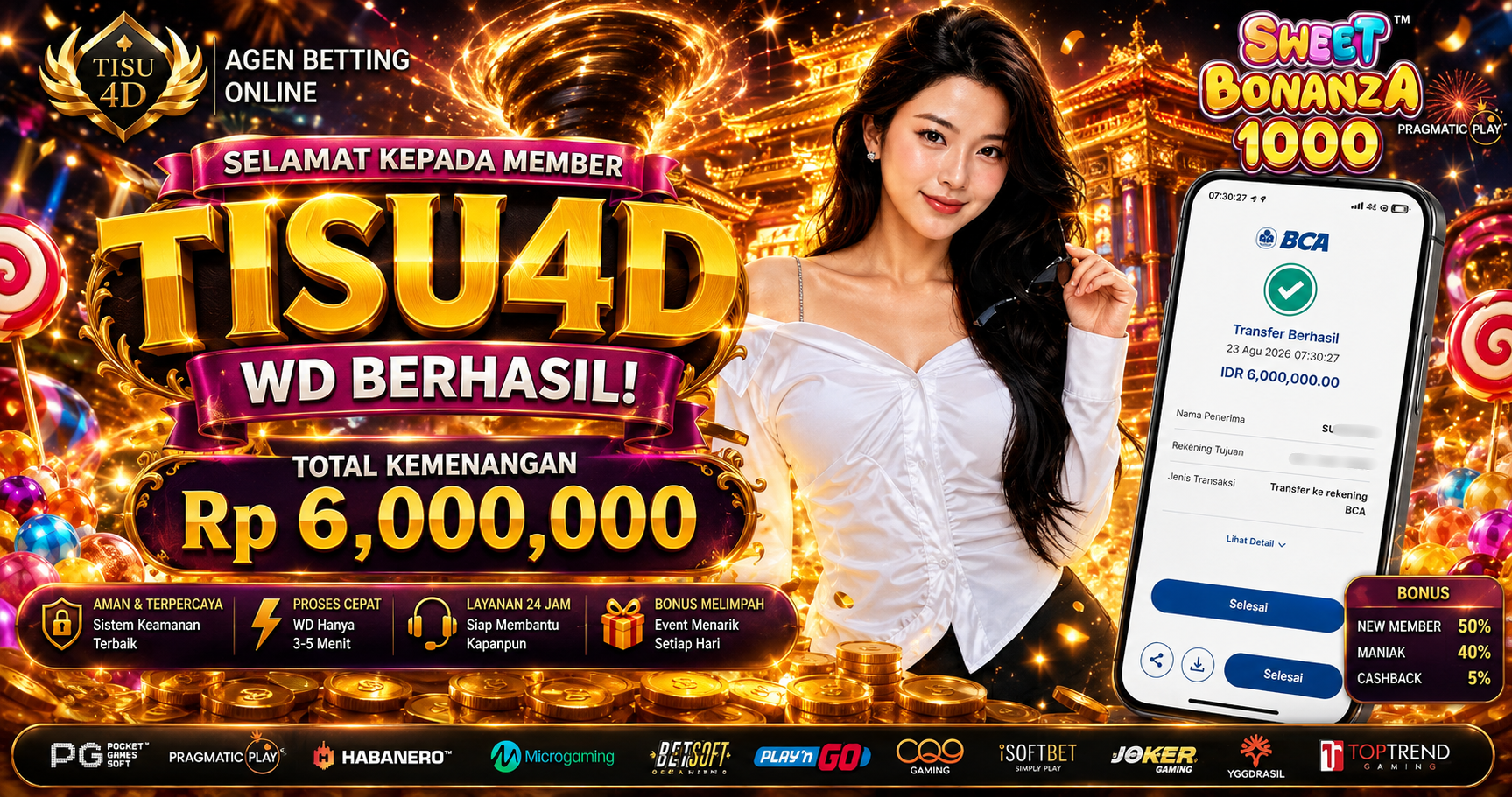 🍭 DUNIA PERMEN LAGI BAGI-BAGI REZEKI NOMER SATU! IDR 6.000.000 MASUK REKENING TANPA PENDING!