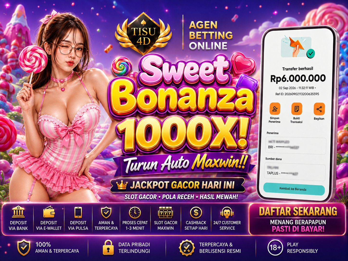 🍭 SWEET BONANZA 1000X! 🍭 Manisnya bukan cuma di mulut, tapi juga bikin suasana makin seru! 🔥 JACKPOT GACOR HARI INI 🔥 Turun Auto Maxwin!