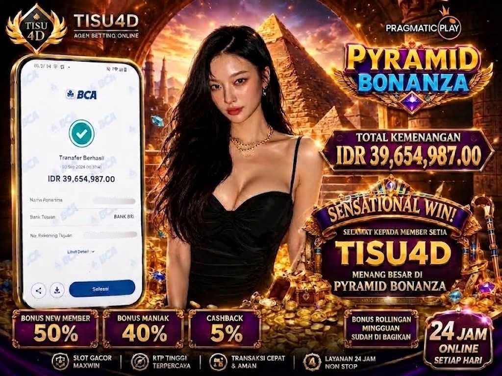 🎉 SELAMAT KPD MEMBER SETIA TISU4D! HARTA KARUN MESIR BONGKAR KEMENANGAN SENSATIONAL WIN PYRAMID BONANZA 39 JUTA! 🏛️💎