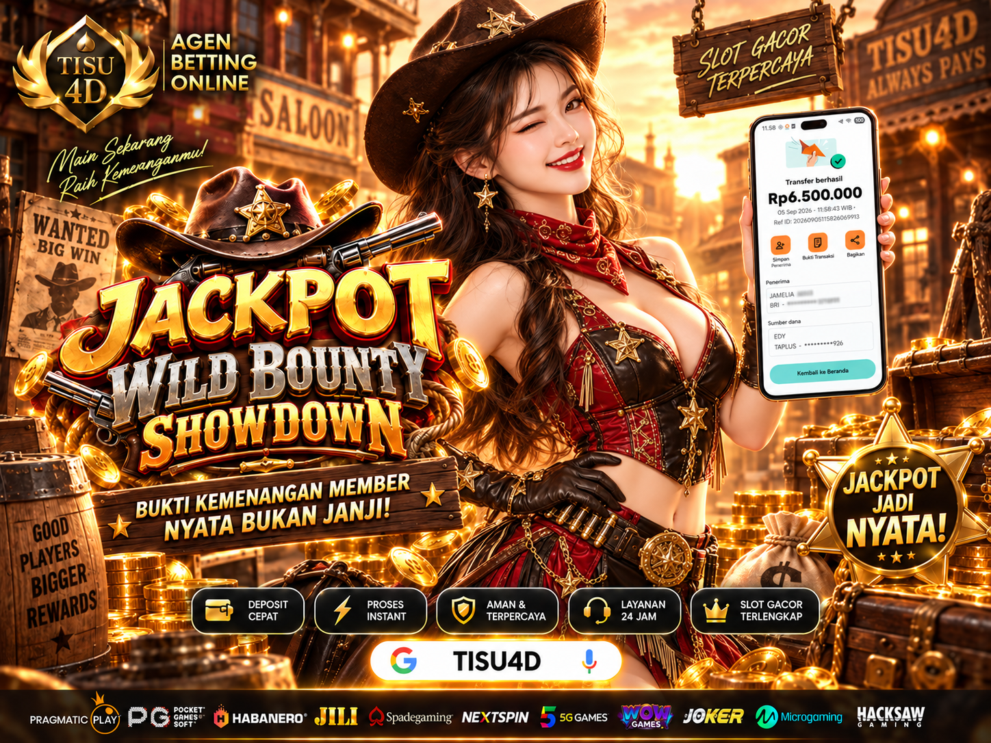 🔥 WILD BOUNTY JACKPOT MELEDAK! 🔥 💰 Rezeki Besar, Kemenangan Makin Deras! 🎯 Sekali Spin, Hadiah Fantastis Menanti! 🍀 WILD BOUNTY — BIKIN CUAN MAKIN SERU!