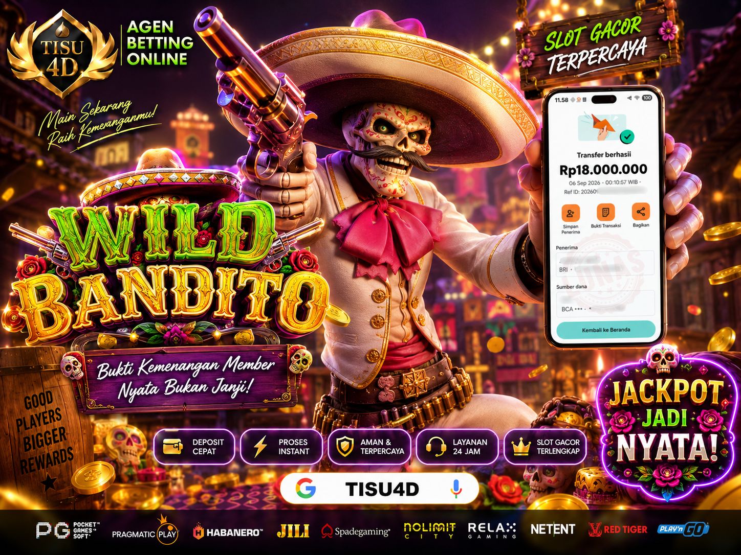 💀 BANDIT MEKSIKO BERAKSI! WILD BANDITO MELEDAKKAN JACKPOT 18 JUTA! 🌵💰