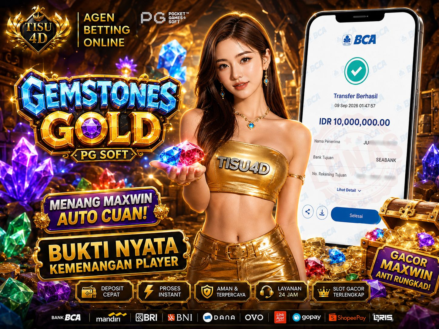 💎 KILAU PERMATA EMAS MELEDAK! GEMSTONES GOLD SUKSES CAIRKAN 10 JUTA PAS! 💎💰