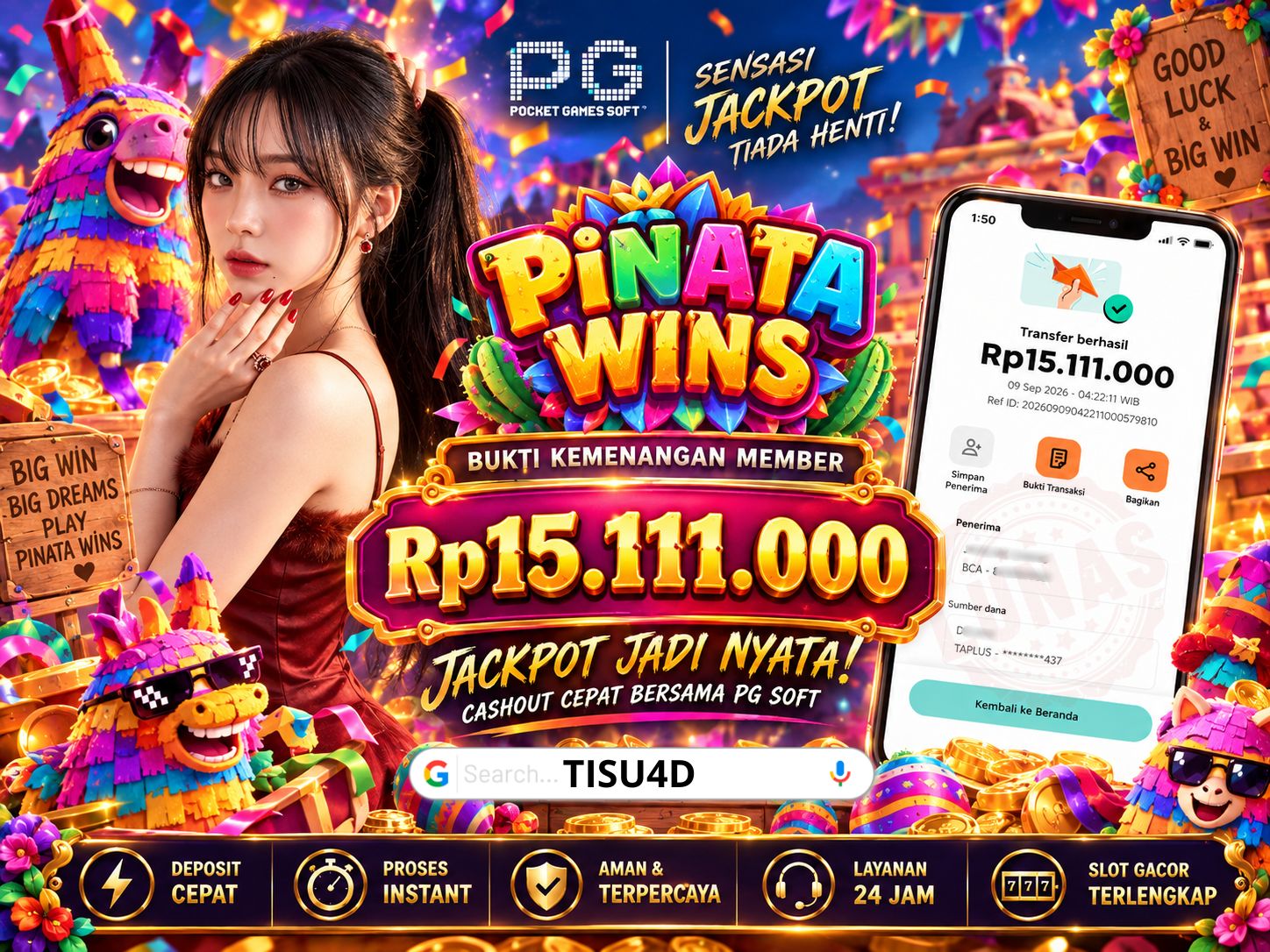 🪅 LEDAKAN PINATA PEMBAWA CUAN! PINATA WINS SUKSES CAIRKAN 15,1 JUTA! 🪅💰